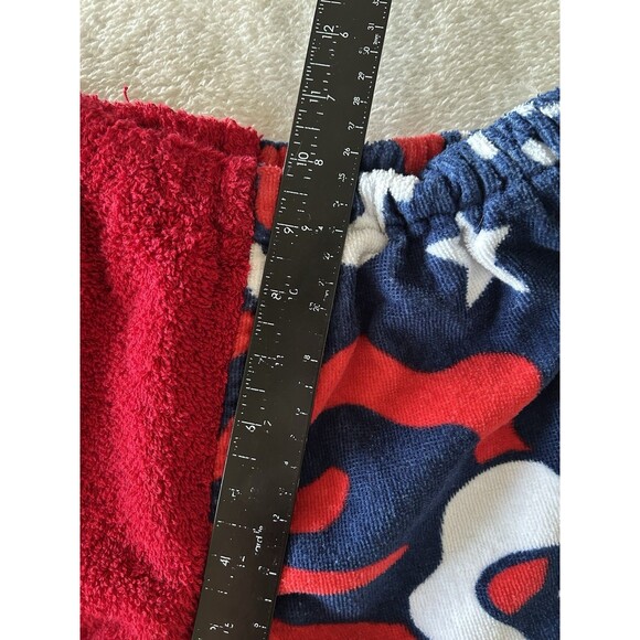 Kiki’s Nation Towel Board Shorts Size S/M Red Blue Beach Pool Vacation - Picture 5 of 6